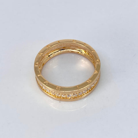 Anillo BV Circones Blancos Oro amarillo / Talla 5 1/2 / 3,47 Gr / 5 mm *