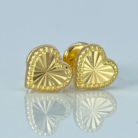 Topos Corazon Diamantado Oro amarillo 0,7 Gr / 7 mm †