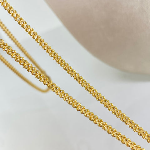 Cadena ● Franco Oro amarillo 18k +2 / 8,54 Gr / 2,5 mm / 60 Cm