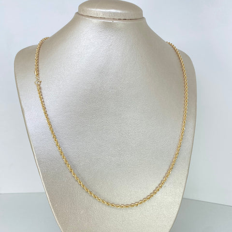 Cadena ● Lazo Oro amarillo 18k +1 / 4,15 Gr / 3 mm / 60 Cm *