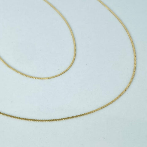 Cadena ● Mini Serpiente Oro amarillo 18k +3 / 1,15 Gr / 0,5 mm / 50 Cm *