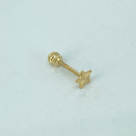 Piercing Estrella Diamantada / Oro Amarillo 18k (Joya) / 0,3gr / 1.1cm / (Oreja) †