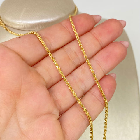 Cadena ● Lazo Oro amarillo 18k +1 / 2,3 Gr / 2 mm / 45 Cm *