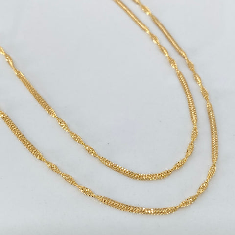 Cadena ● Sedusa Entorchado Oro amarillo 18k +1 / 2,52 Gr / 1,6 mm / 45 Cm