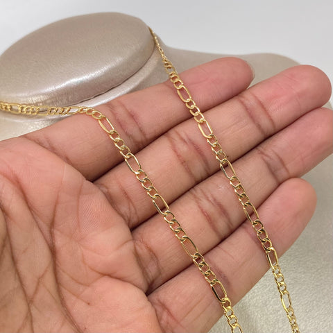 Cadena ● Tres Por Uno 3x1 Oro amarillo 18k 2,46 Gr / 1,8 mm / 60 Cm *
