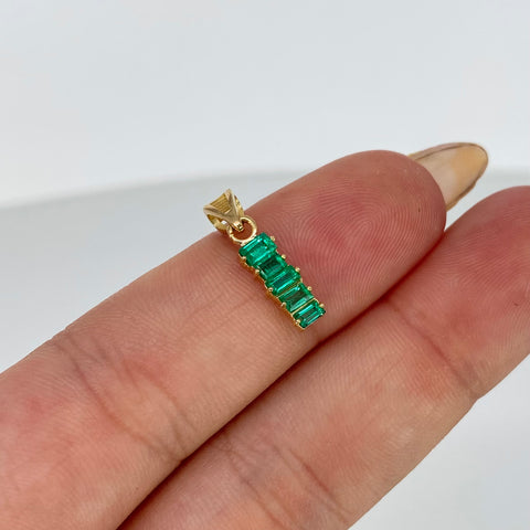 Dije Esmeraldas 35PTS  Oro amarillo 0,68 Gr / 1,7 Cm †