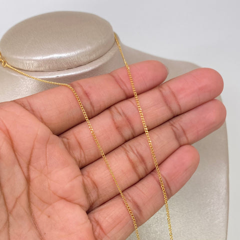 Cadena ● Cubana Oro amarillo 18k 1,3 Gr / 1,2 mm / 50 Cm