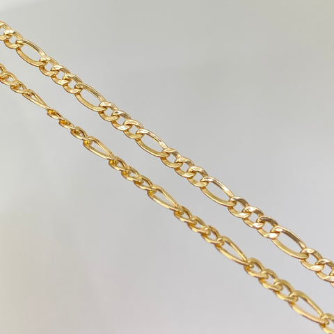 Cadena ● Tres Por Uno 3x1 Oro amarillo 18k 2 Gr / 2,6 mm / 40 Cm *