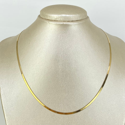 Cadena ● Espejo Oro amarillo 18k +3 / 4,42 Gr / 2,2 mm / 45 Cm