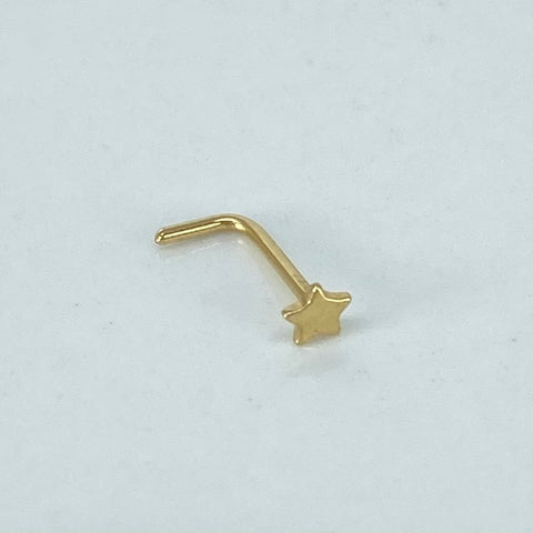 Piercing Estrella / Oro Amarillo 18k (Joya) / 2.5mm / 0,13gr / 1cm / (Nariz) †