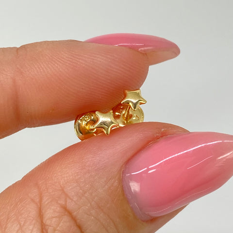 Topos Estrella Oro amarillo 18k 0,4 Gr / 4 mm *