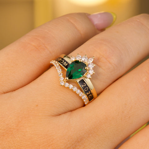 Anillo Anillo PROM Con Circones POR FABRICACION Oro amarillo / Talla 5/10 / 6,25 Gr *