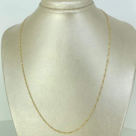 Cadena ● Singapur Oro amarillo 18k 1,8 Gr / 1,3 mm / 50 Cm *