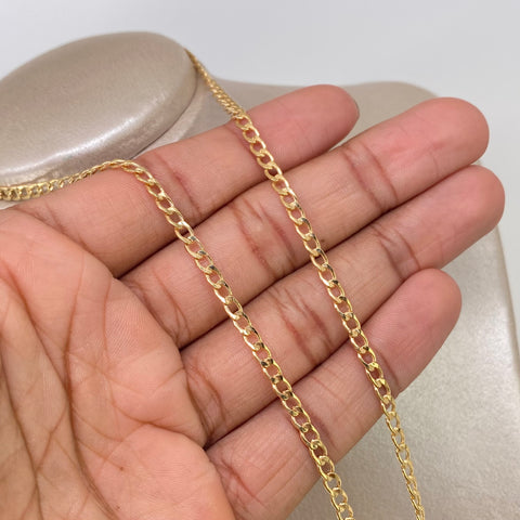 Cadena ● Cubano Oro amarillo 18k 4,88 Gr / 3,5 mm / 50 Cm †