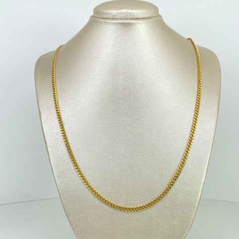 Cadena Cubana Oro amarillo 18k 10,25 Gr / 3,7 mm / 60 Cm †