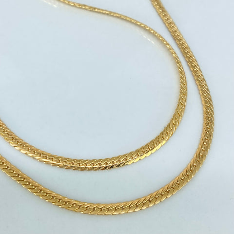 Cadena ● Serpiente Oro amarillo 18k +3 / 4,15 Gr / 2,5 mm / 45 Cm *