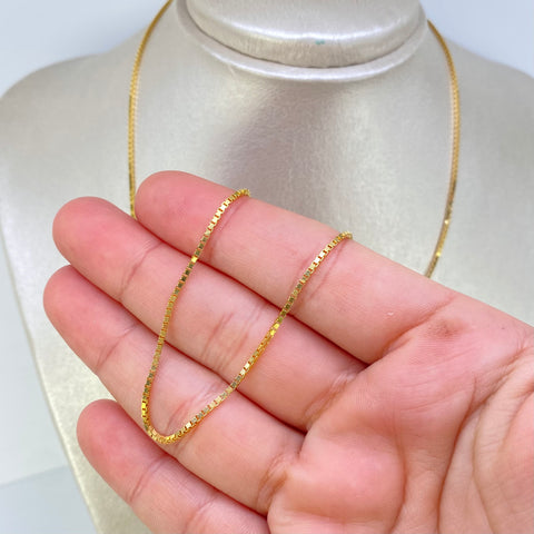 Cadena ● Veneciana Oro amarillo 18k +3 / 7,55 Gr / 1,1 mm / 60 Cm *
