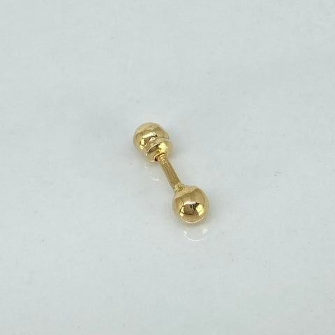 Piercing Bola Lisa 3mm/ Oro Amarillo 18k (Joya) / 0,28gr / 1cm / (Oreja)