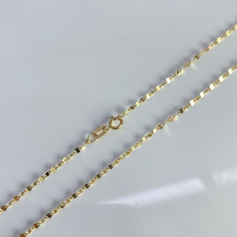 Cadena Italy Flor Espejo Oro amarillo 18k 1,18 Gr / 1,8 mm / 44 Cm *