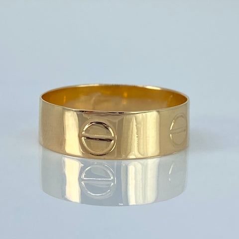 Anillo Tornillos CT Oro amarillo / Talla 7 1/2 / 1,82 Gr