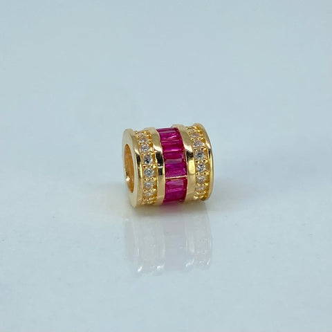 Herraje Cilindro Circones Blancos Fucsias Oro amarillo 1,15 Gr / 0,7 Cm †