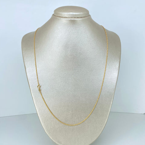 Cadena ● Lazo Oro amarillo 18k +1 / 1,15 Gr / 1,1 mm / 60 Cm