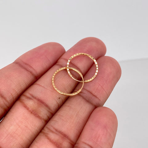Candongas Imperdibles Diamantadas Oro amarillo 0,76 Gr / 1,6 Cm