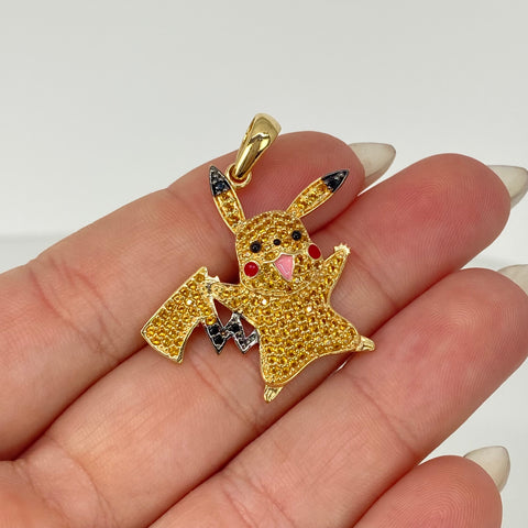 Dije Caricatura Circones Amarillos Negros Oro amarillo 18k 5,38 Gr / 3,5 Cm  *