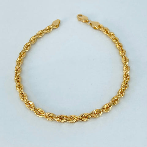 Pulso ● Lazo Oro amarillo 18k +1 / 4,2 Gr / 4 mm / 19,5 Cm †