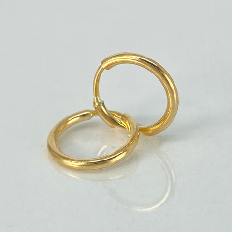 Candongas Imperdibles Oro amarillo 18k 0,58 Gr / 1,1 Cm *