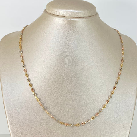 Cadena GC Diamantada Tres oros 18k 5,70 Gr / 3,3 mm / 45 Cm