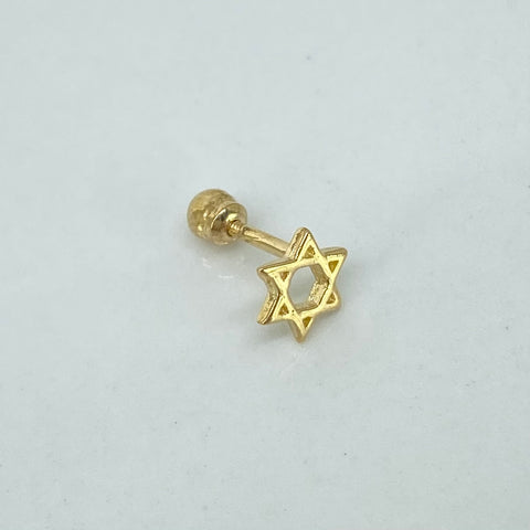 Piercing Estrella / Oro Amarillo 18k (Joya) / 0,35gr / 1.1cm / (Oreja) †