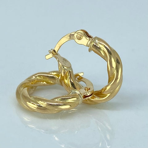 Candongas Entorchadas Oro amarillo 1,5 Gr / 1,5 Cm
