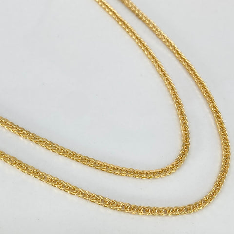 Cadena ● Franco Oro amarillo 18k +2 / 3,55 Gr / 1,6 mm / 60 Cm *