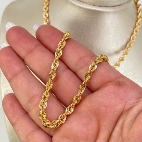 Cadena ● Lazo Oro amarillo 18k +1 / 7,7 Gr / 4,3 mm / 45 Cm *