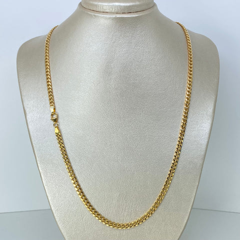 Cadena ● Cubana Oro amarillo 18k 14,5 Gr / 4,5 mm / 50 Cm †