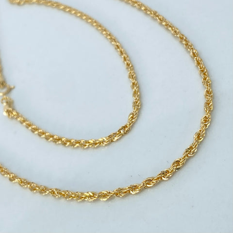 Cadena ● Lazo Oro amarillo 18k +1 / 2,05 Gr / 2 mm / 45 Cm *