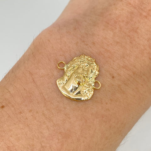 Herraje Rostro Cristo Oro amarillo 18k 1,04 Gr / 1,5 Cm