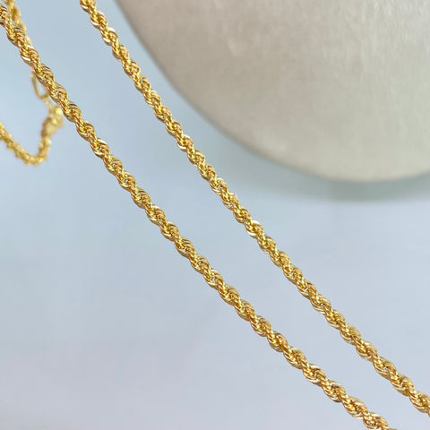 Cadena ● Lazo Oro amarillo 18k +1 / 2,65 Gr / 2,1 mm / 45 Cm *