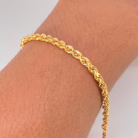 Pulso ● Lazo Oro amarillo 18k +1 / 4,2 Gr / 4 mm / 19,5 Cm †