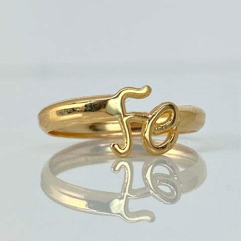 Anillo FE Oro amarillo 18k / Talla 5 1/2 / 0,8 Gr