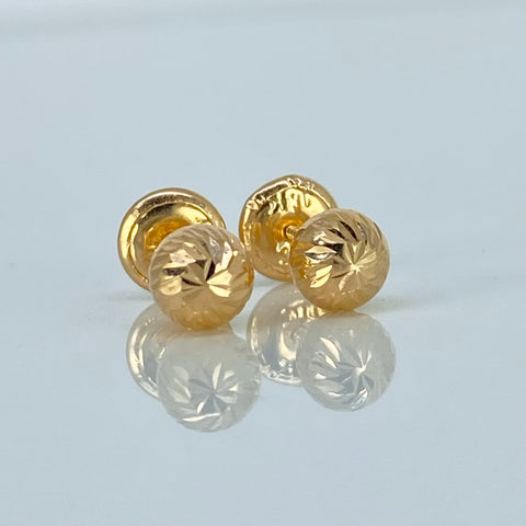 Topos Bolas Diamantadas Oro amarillo 18k 0,6 Gr / 5 mm