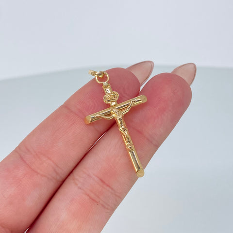 Dije Cruz Cristo Oro amarillo 1,25 Gr / 4,1 Cm