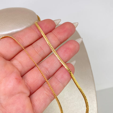 Cadena ● Serpiente Oro amarillo 18k +3 / 4,15 Gr / 2,5 mm / 45 Cm *