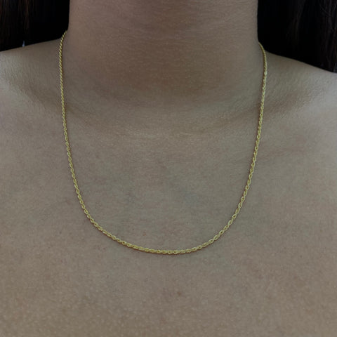 Cadena Italy Mini Lazo Oro amarillo 18k +1 / 1,34 Gr / 1,5 mm / 50 Cm *
