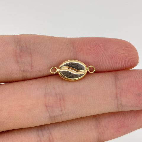 Herraje Grano De Cafe Oro amarillo 18k 0,5 Gr / 1,8 Cm  *