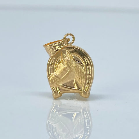 Dije Herradura Caballo Oro amarillo 0,85 Gr / 2,1 Cm *