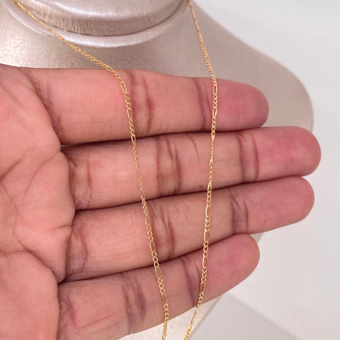 Set Cadena ● Set Tres Por Uno 3x1 + Dije Oso Mano Alzada Oro amarillo 18k 1,32 Gr / 1,2 mm / 45 Cm *