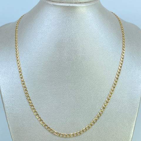 Cadena Cubana Oro amarillo 18k 5,25 Gr / 3,5 mm / 50 Cm †