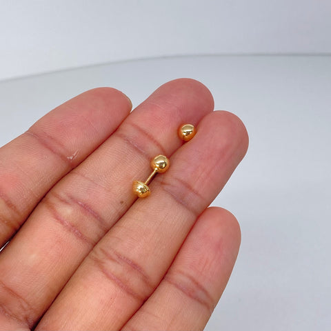 Topos Bolas Lisas Oro amarillo 0,6 Gr / 5 mm †
